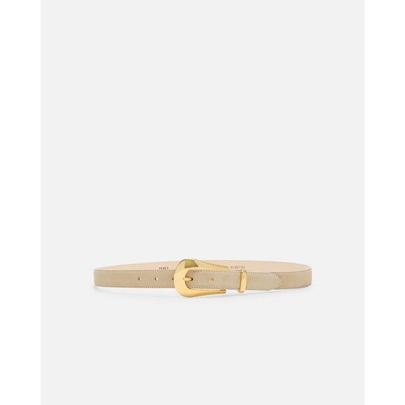 Aureum NIB #17 Buttercream & Gold Suede Belt Size XS/S - Picture 4 of 9